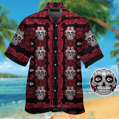 Kansas City Chiefs Sugar Skull Hawaiian Shirt And Shorts - Hot Sale 2025