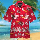 Kansas City Chiefs Logo White Hibiscus Red Hawaiian Shirt And Shorts.jpg - demo10