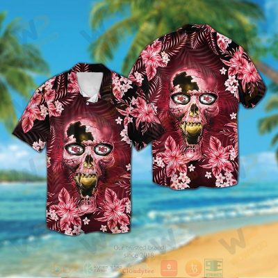 Kansas City Chiefs Skull Hawaiian Shirt And Shorts - Hot Sale 2025