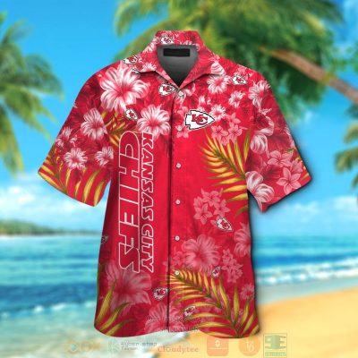 Kansas City Chiefs Tropical Plants Hibiscus Red Hawaiian Shirt And Shorts - Hot Sale 2025