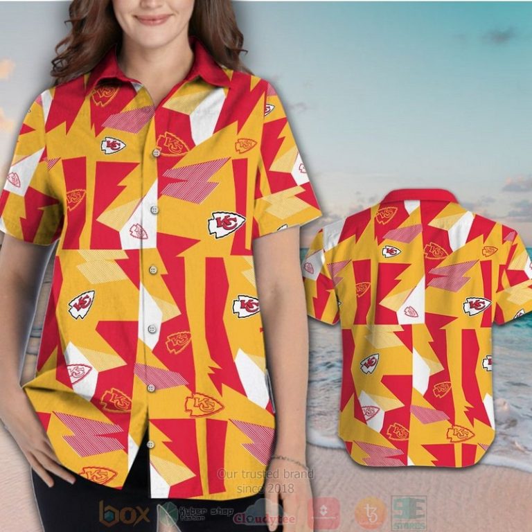 Kansas City Chiefs Yellow Red Hawaiian Shirt And Shorts - Hot Sale 2025