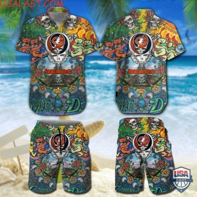 Nfl Chicago Bears Grateful Dead Bears Hawaiian Shirt And Shorts - Hot Sale 2025