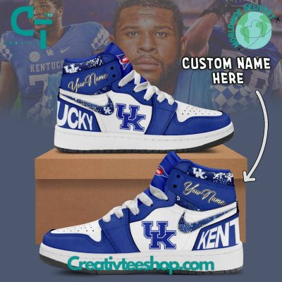 Kentucky Wildcats NCAA Custom Name Air Jordan 1 Sneaker - soulcals.com