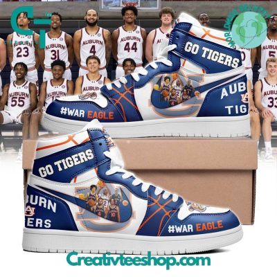 Auburn Tigers Basketball Go Tigers Air Jordan 1 Sneaker - soulcals.com