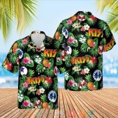 Kiss Band Pineapple Black Green Hawaiian Shirt Shorts.jpg - demo10
