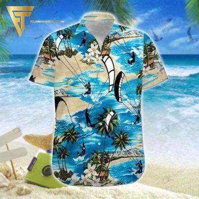 Kitesurfing Fly High But Stay Grounded Beautiful Blue Beach All Over Print Hawaiian Shirts And Beach Shorts - Hot Sale 2025