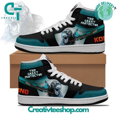 Kong and Godzilla The Great Protector Air Jordan 1 Sneaker - soulcals.com