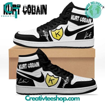 Kurt Cobain Black Air Jordan 1 Sneaker - soulcals.com