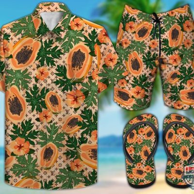 Louis Vuitton Combo Hawaiian Shirt And Short 33 - Hot Sale 2025