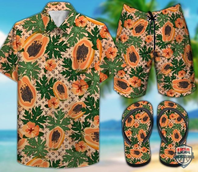 Louis Vuitton Combo Hawaiian Shirt And Short 33 - Hot Sale 2025