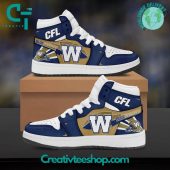 CFL Winnipeg Blue Bombers Air Jordan 1 Sneakers - soulcals.com