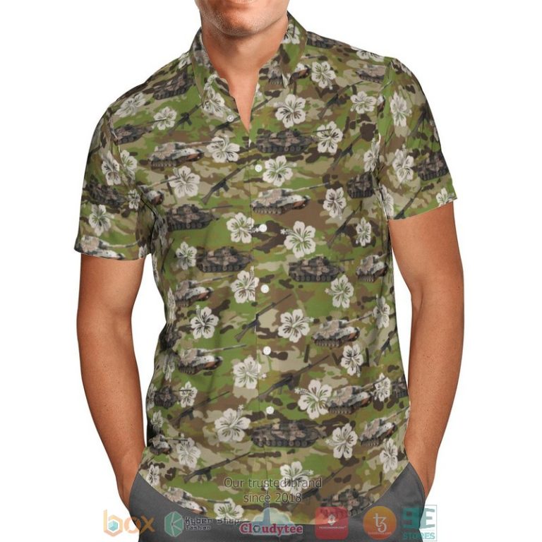 L1A1 As1 Leopard Australian Army Hibiscus Hawaiian Shirt, Short - Hot Sale 2025