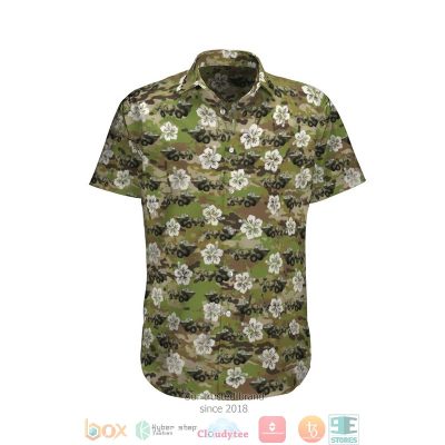 Larc-V Australian Army Hibiscus Hawaiian Shirt, Short - Hot Sale 2025