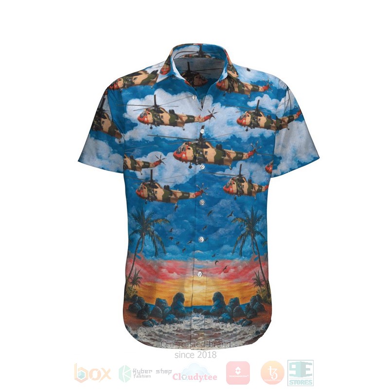 Belgian Air Force Westland Sea King Mk48 Hawaiian Shirt, Short - Hot Sale 2025