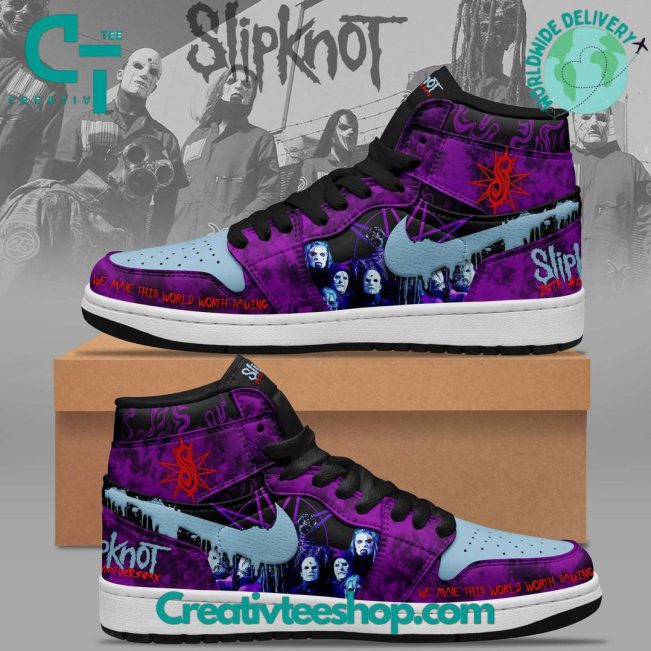 Slipknot Purple Limited Edition Air Jordan 1 Sneaker - Creativteeshop