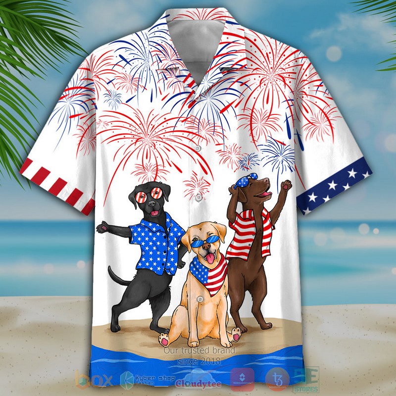 Labrador Independence Day Is Coming White Hawaiian Shirt, Shorts - Hot Sale 2025