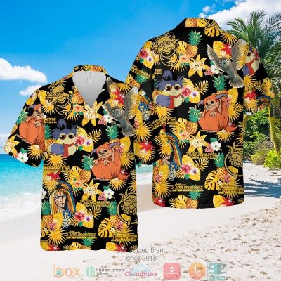 Labyrinth Film Pineapple Black Yellow Hawaiian Shirt, Shorts - Hot Sale 2025