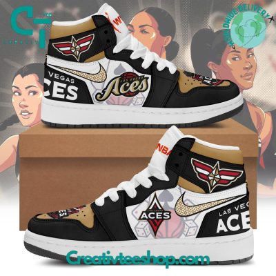 Las Vegas Aces WNBA Air Jordan 1 Sneaker - soulcals.com