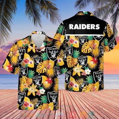 Las Vegas Raiders Nfl Pineapple Black Yellow Hawaiian Shirt, Shorts - Hot Sale 2025