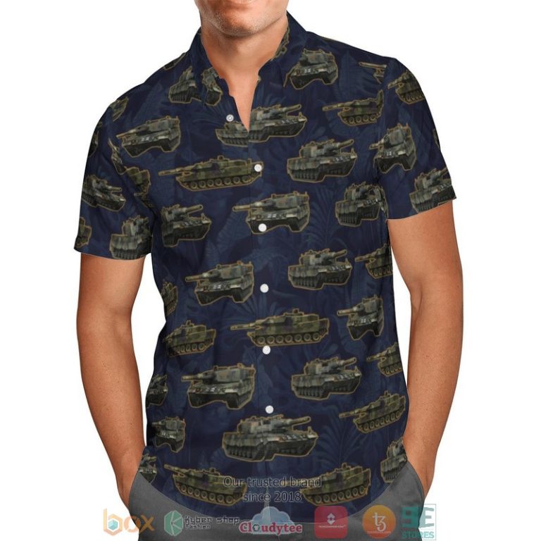 Leopard 2 German Army Dark Blue Hawaiian Shirt, Shorts - Hot Sale 2025