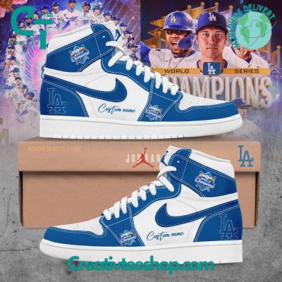 Los Angeles Dodgers 2024 World Series Champions Limited Edition Air Jordan 1 Sneaker - soulcals.com