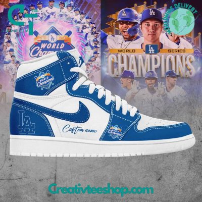 Los Angeles Dodgers 2024 World Series Champions Limited Edition Air Jordan 1 Sneaker - soulcals.com