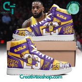 Los Angeles Lakers Lebron James High Top Air Jordan 1 Sneaker - demo10