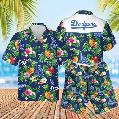 Los Angeles Dodgers Mlb Pineapple Blue Hawaiian Shirt, Shorts - Hot Sale 2025