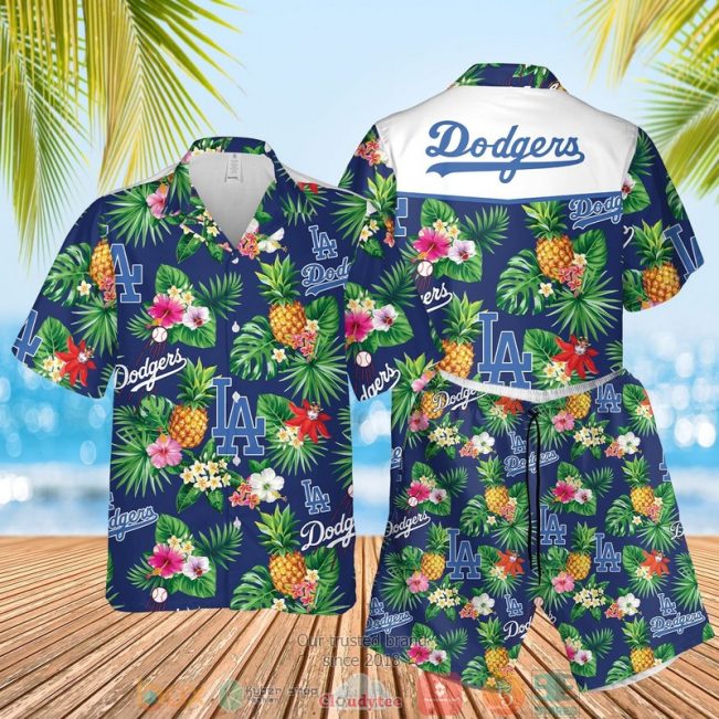 Los Angeles Dodgers Mlb Pineapple Blue Hawaiian Shirt, Shorts - Hot Sale 2025