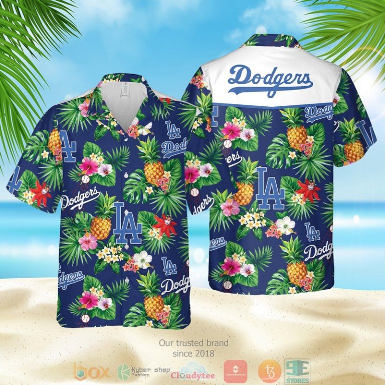 Los Angeles Dodgers Mlb Pineapple Blue Hawaiian Shirt, Shorts - Hot Sale 2025