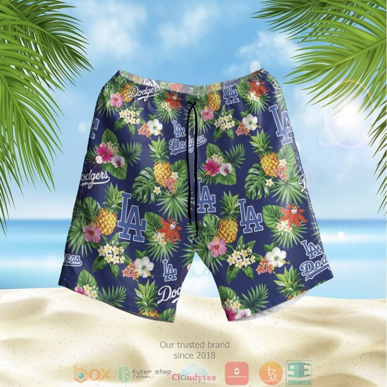 Los Angeles Dodgers Mlb Pineapple Blue Hawaiian Shirt, Shorts - Hot Sale 2025