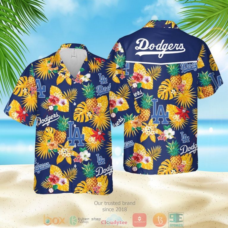 Los Angeles Dodgers Mlb Pineapple Blue Yellow Hawaiian Shirt, Shorts - Hot Sale 2025