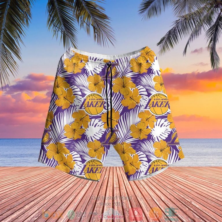 Los Angeles Lakers Nba Hibiscus Hawaiian Shirt, Shorts - Hot Sale 2025