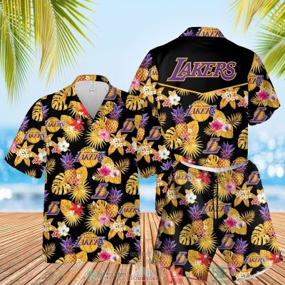 Los Angeles Lakers Nba Pineapple Hawaiian Shirt, Shorts - Hot Sale 2025