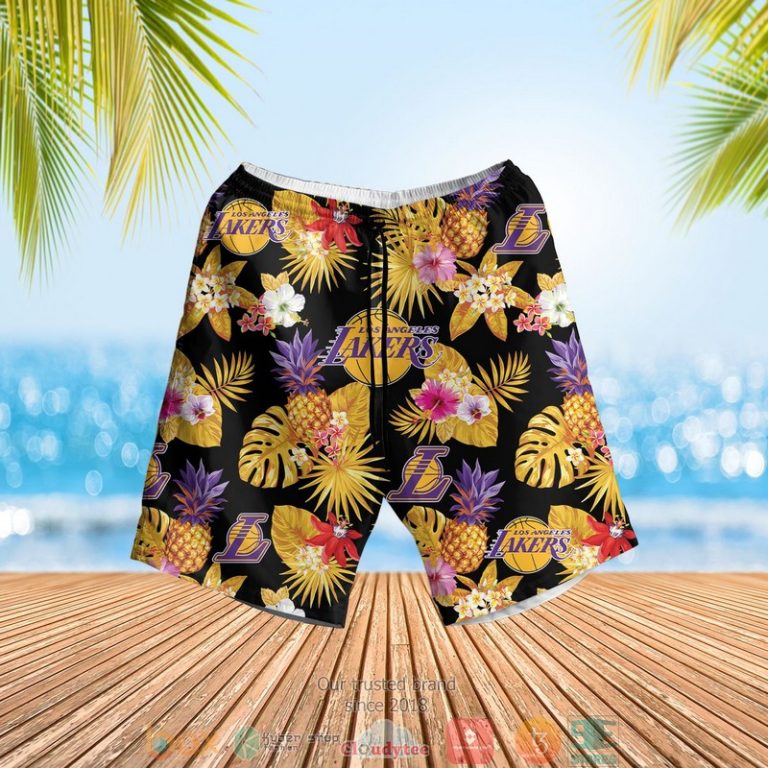 Los Angeles Lakers Nba Pineapple Hawaiian Shirt, Shorts - Hot Sale 2025