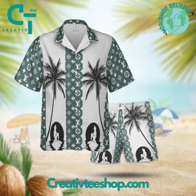 Louis Vuitton "Green Palm Tree" Summer 2024 Hawaiian Set - Teesmith