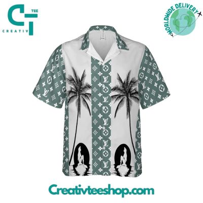 Louis Vuitton "Green Palm Tree" Summer 2024 Hawaiian Set - Teesmith