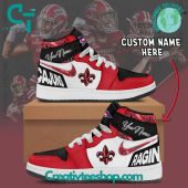 Louisiana State Ragin Cajuns NCAA Custom Name Air Jordan 1 Sneaker - soulcals.com