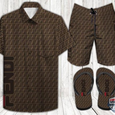 Fendi Hawaiian Shirt Beach Short 02 - Hot Sale 2025