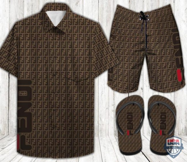 Fendi Hawaiian Shirt Beach Short 02 - Hot Sale 2025