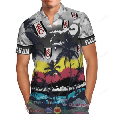Fulham Fc Palm Tree Hawaiian Shirt Beach Shorts - Hot Sale 2025