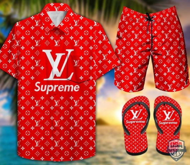 Louis Vuitton Combo Hawaiian Shirt And Short 34 - Hot Sale 2025