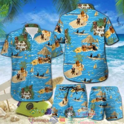 Beach Island Dachshund Hawaiian Shirt And Shorts - Hot Sale 2025