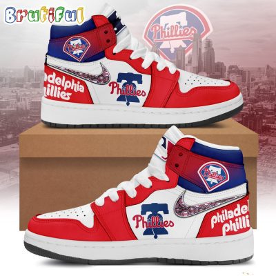 MLB Philadelphia Phillies 2024 Baseball Air Jordan 1 Hightop Shoes