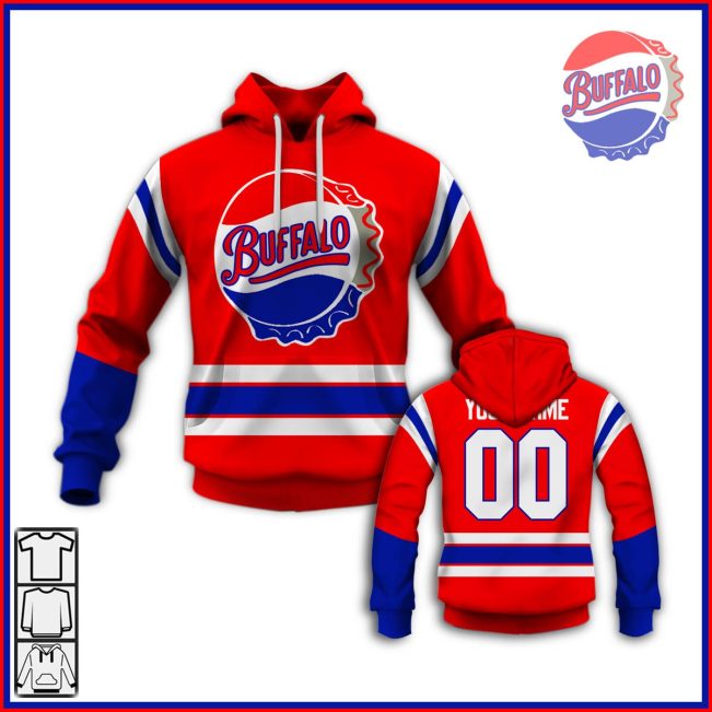 Customize Hoodie, Mask Hoodie Throwback BUFFALO BISONS American League 1963 style hockey red jersey