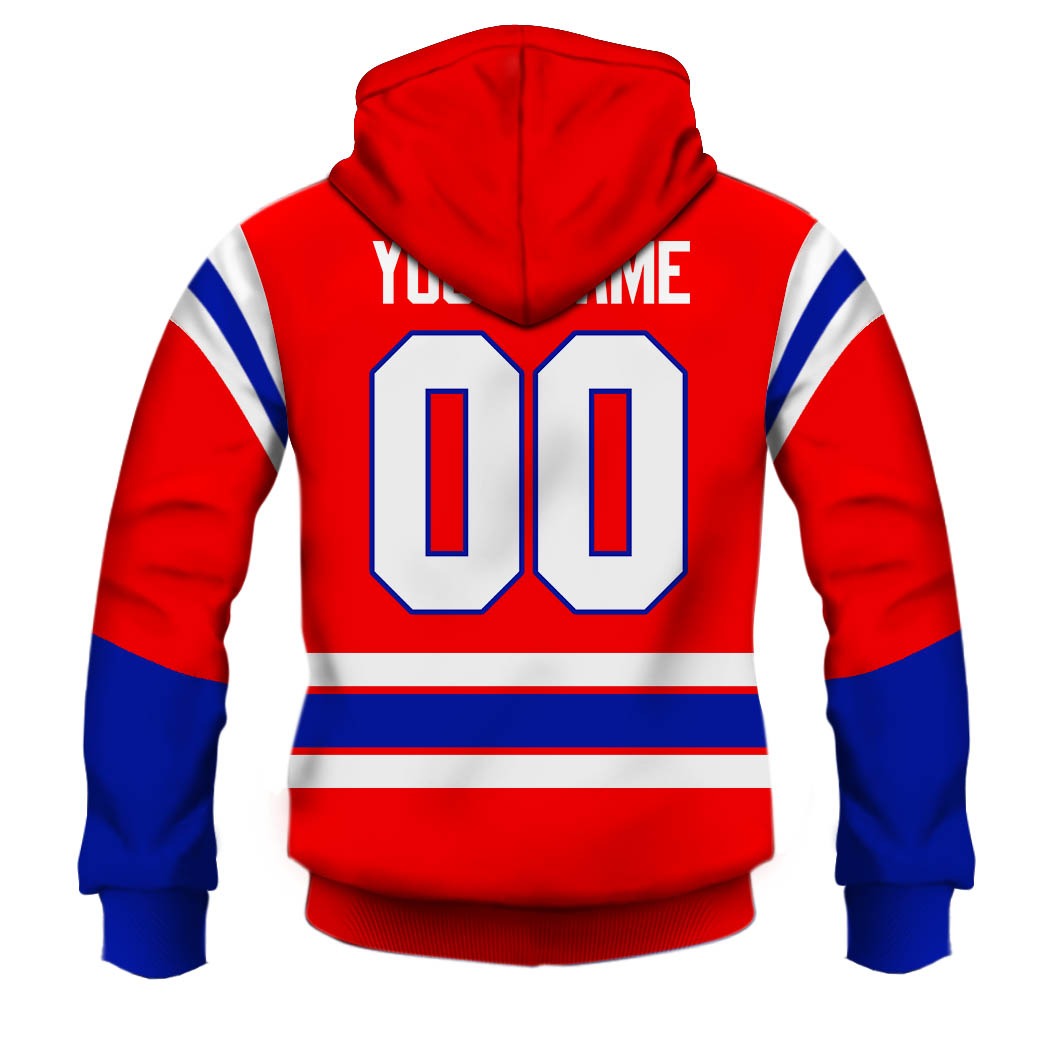 Customize Hoodie, Mask Hoodie Throwback BUFFALO BISONS American League 1963 style hockey red jersey