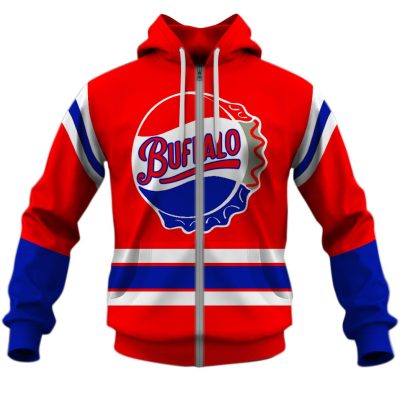 Customize Hoodie, Mask Hoodie Throwback BUFFALO BISONS American League 1963 style hockey red jersey