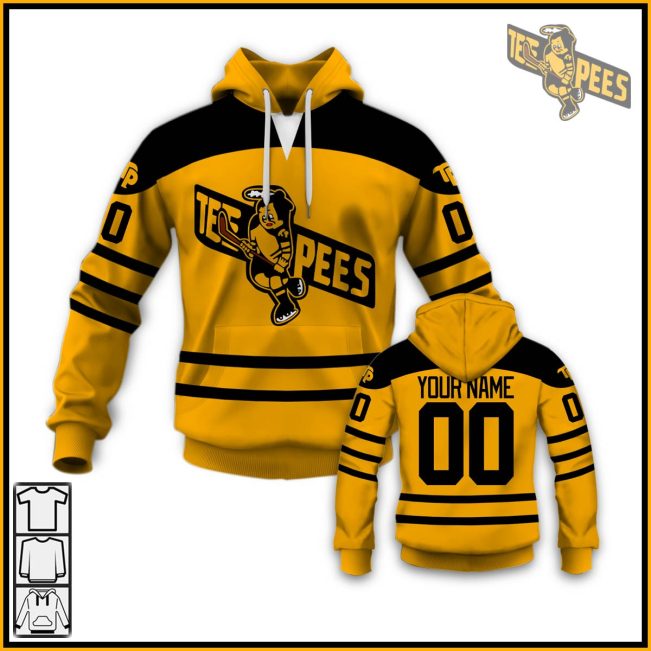 Customize Hoodie, Mask Hoodie Vintage AHL St. Catharines Teepees OHL hockey Retro Jersey
