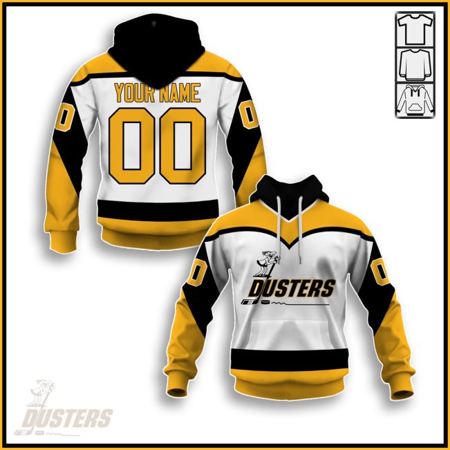 Customize Hoodie, Mask Hoodie Vintage AHL Broome Dusters Hockey Retro Jersey