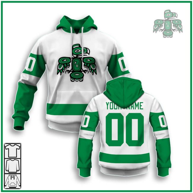 Customize Hoodie, Mask Hoodie Vintage AHL Seattle Totems White1970 hockey Retro Jersey